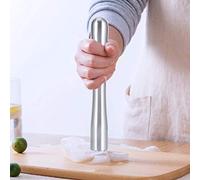 Annadue Stainless Steel Cocktail Muddler, Bar Mixing Muddler Tools for Crushing Ice, Home Kitchen Bar Supplies with Long Handle (Thick Waist 22.5cm All Steel)
