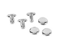 Annadue Stainless Steel Double Cap Rivets 6x6mm 500 Sets - Heavy Duty Metal Rivets Studs for Leather Crafts, Clothing, Bags, Denim Jackets - Strong Durable Decorative Rivet Kit for