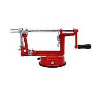 Annadue Stainless Steel Fruit Peeler Corer with Suction Base | Multifunctional 3 In 1, Die Cast Steel, Red Enamel Finish, Strong Suction Grip, For Hard Produce