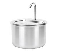 Annadue Stainless Steel Pet Water Fountain, Quiet Circulating Cat Water Dispenser, Automatic Filtration Fountain for Dogs Cats Multi Pets