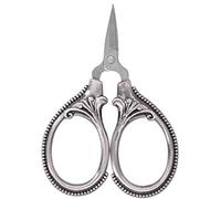 Annadue Stainless Steel Sewing Scissors, Embroidery Thread Tailor Handicraft Scissors with Portable Retro Design, Small Craft for DIY Sewing Projects (Gray)