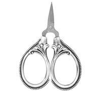Annadue Stainless Steel Sewing Scissors, Portable Embroidery Scissors, Thread Tailor Handicraft for Sewing, Embroidery, Tailoring Craft Projects (Silver)