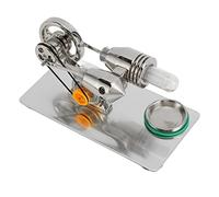 Annadue Stirling Engine Motor Model, Low Noise Science Experiment Toy, Simple Operation Physical Model with Anti-Slip Base, 95% Alcohol Powered Educational Toy for Classroom and STEM