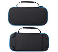 Annadue Storage Bag for Portable Storage Carrying Case EVA Hard Bag for Game Console (Blue Zipper)