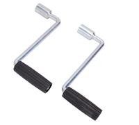 Annadue Trailer Crank Handle, 2PCS High Efficiency Galvanized Iron Campers Jack Crank Handle for Truck, Stable Hand Rod (19mm Socket)