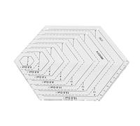 Annadue Transparent Acrylic Ruler for Quilting Template Clear Scale High Accuracy DIY Handcrafted Cutting Tool for Sewing, Drawing, Pattern Making - 6.1 X 7.0 X 3.5in