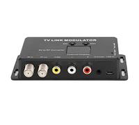 Annadue UHF TV LINK Modulator AV to RF Converter IR Extender with Channel Display, 38KHz 56KHz PAL Optional, USB 5V for Long Distance Remote Control Up to 10m