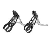Annadue Ultralight CNC V Brake Handle Lever for Road Bike (Black Silver)