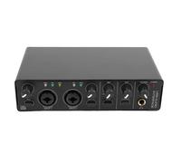 Annadue USB C Audio Interface for Recording, Streaming and Podcasting with 2x XLR/TRS Inputs, 24bit/192kHz, 48V Powe (Black)