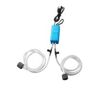 Annadue USB Fish Tank Oxygen Pump, Mini Aquarium Oxygen Pump, Portable Silent Double Outlet Air for Home Aquarium Office Tank (Blue)