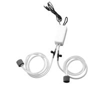 Annadue USB Fish Tank Oxygen Pump, Mini Aquarium Oxygen Pump, Portable Silent Double Outlet Air for Home Aquarium Office Tank (White)