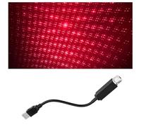 Annadue USB Night Light, Romantic Mini LED Projector Lamp, Flexible USB Christmas Lights for Car, Projector Ceiling Star Red Light Lamp Fit All Cars Party, Home Room.