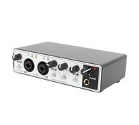Annadue USB Sound Interface, 24 Bit 192 KHz, XLR Input, 48V Power, Low Latency, for Recording Streaming Podcast (Black White)