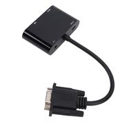 Annadue VGA to HD Multimedia Interface VGA Adapter Dual Screen Support Stable Video Transmission Broad Compatibility Sound Sync Plug and Play with USB Powered for Desktops Laptop