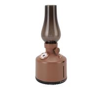 Annadue Vintage Lamp Humidifier, Kerosene Shpae Decorative Quiet Humidifier with 2 Mist Settings Stepless Dimming Night Light, for Home Bedroom Office, 260ml (Coffee)