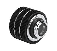 Annadue Water Cooling Fitting,G1/4 Male Thread Hard Tube Fittings Fast Twist 16mm Water Cooling Compression Fitting with Sealing Ring for Computer Water Cooling System (Black)