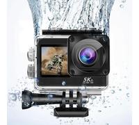 Annadue Waterproof Action Camera, IP68 Waterproof 50MP Underwater Camera with 170 Degree Wide Angle, Anti Shake Dual Screen 5K Action Camera Kit Fro Diving Swimming Surfing Skiing