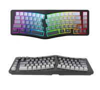 Annadue Wired Gaming Keyboard, Mixed Colors LED Backlit Ultra-Compact 69 Keys, Mini Wired Keyboard, Compatible with PC Laptop Desktop IOS Android