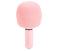 Annadue Wireless Bluetooth Karaoke Microphone, Portable Handheld Mic Speaker with RGB Ambient Lights, for Home Party Birthday Events, Compatible with Phone Tablet Laptop (pink)