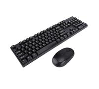 Annadue Wireless Keyboard and Mouse Combo, 2.4G 104 Keys Keyboard with Ergonomic Mouse for Computer PC, Reliable Connection Up to 33 Feet, Low Power Consumption (Black)