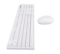 Annadue Wireless Keyboard and Mouse Combo, 2.4G 104 Keys Keyboard with Ergonomic Mouse for Computer PC, Reliable Connection Up to 33 Feet, Low Power Consumption (White)
