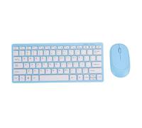 Annadue Wireless Keyboard and Mouse Combo, 78 Keys Ergonomic Ultra Slim Quiet Splash Proof Compact Keyboard and Mouse Set for Computer PC Laptop Tablet