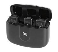 Annadue Wireless Lavalier Microphone, Noise Cancelling Bluetooth 2.4G Wireless Clip On Lapel Mic for Mobile Phone Live Video Recording Interview