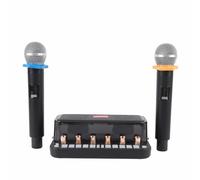 Annadue Wireless Microphone Karaoke Mixer System, Dual Handheld Wireless Microphone with Bluetooth Digital Sound Board Console for Karaoke, Smart TV, PC, Speaker, Amplifier, Church,