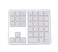 Annadue Wireless Numeric Keypad, 35 Keys, Bluetooth 2.4 GHz Dual Mode, Compatible with All Operating Systems (White)