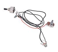 Annadue Wiring Harness 3 Way Toggle for Electric Guitar, Guitar Wiring Harness Kit Prewired with 500k Pots, 0.047uF Capacitor, Switchcraft Jack, for Parts Replacement