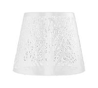 Annadue Wrought Iron Lampshade, Carved Forest Tree Shaped E27 Mini Lamp Shade for Table Lamp, Bedroom Bedside Decor (White)