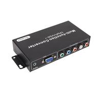Annadue YPbPr VGA to HDMI Converter 1080P Video Audio Converter Adapter with Resolution for HDTV Projector Monitor PC Laptop DVD (UK Plug)