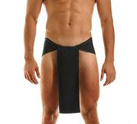 AnNafi® Langot Mens Traditional Indian Langoti | Supporter Loincloth Cotton Langot Mens Underwear | Underpants Black & Cream, Black, L