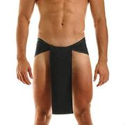 AnNafi® Langot Mens Traditional Indian Langoti | Supporter Loincloth Cotton Langot Mens Underwear | Underpants Black & Cream, Cream, L