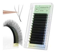 ANNAFRIS 3D Premade Fan W Shape Clover Eyelash Extensions 0.07 D Curl 8-14mm Volume Self Fanning W Lash Extension Natural Soft Faux Mink False Lashes Makeup Supplies (8-14mm, 0.07-D Curl)