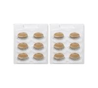 ANNAFRIS 6 Pairs Realistic Removable Eyelids with Lashes, Skin Color, Soft Silicone Rubber, Hypoallergenic, Realistic Feel, Practice Eyelash Extensions