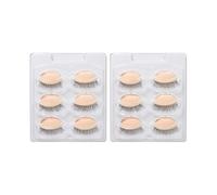 ANNAFRIS 6 Pairs Removable Eyelids with Lashes, Replaced Eyelid Mannequin Eyelids, Mannequin Head Replacement Eyelids, Makeup Training Eyelash Extensions Replaceable Practice Eyelid,White Color