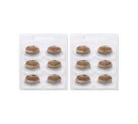 ANNAFRIS 6 Pairs Removable Eyelids with Lashes, Replaced Eyelid Mannequin Eyelids, Mannequin Head Replacement Eyelids, Makeup Training Eyelash Extensions Replaceable Practice Eyelid,Black Color