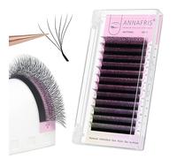 ANNAFRIS 6D W Lash Extension Premade Fan Lashes 0.07 C 10mm Russian Volume Eyelashes Pre Made 6D W Lash Matte Black False Lashes(10mm, 0.07 C)