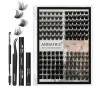 ANNAFRIS Cluster Lashes Kit Individual Eyelashes 10-16mm False Lashes Individual Cluster DIY Lash(C)