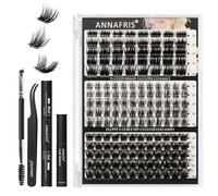 ANNAFRIS Cluster Lashes Kit Individual Eyelashes 10-18mm False Lashes Individual Cluster DIY Lash(A)