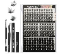 ANNAFRIS Cluster Lashes Kit Individual Eyelashes Natural False Lashes DIY(B)