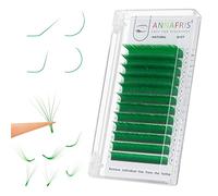 ANNAFRIS Easy Fan Colored Eyelash Extension Green 0.10 D 8-15mm Mix Colorful Volume Lash Russian Easy Fan Lashes Self Fanning Professional(EasyFan Green,0.10 D Mix)