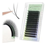 ANNAFRIS Eyelash Extension 3D W 0.07 D 8-15mm Mix Colorful Lash Extension W Lash Premade Fan Volume Eyelashes Triple Tips(3D+Black 0.07D 8-15mm)