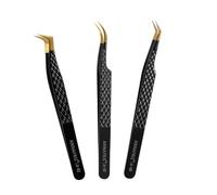 ANNAFRIS Lash Tweezers Precision Stainless Steel Tweezers for Eyelash Extensions(A1+7+8)