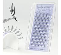 ANNAFRIS Premade Fairy Eyelash Extension Anime Premade Fans Lash Manga False Eyelashes Natural Soft Feather Shape Lashes Flat Root(ComicFairy,0.07C,9-13mm)