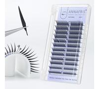 ANNAFRIS Premade Flying Spire Eyelash Extension Anime Premade Fans Lash Manga False Eyelashes Natural Soft Feather Shape Lashes Flat Root(ComicFox,0.07D,9-13mm)