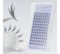 ANNAFRIS Premade Wings Eyelash Extension Anime Premade Fans Lash Manga False Eyelashes Natural Soft Feather Shape Lashes Flat Root(ComicPetris,0.07C,9-13mm)