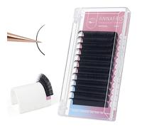 ANNAFRIS Volume Individual Eyelash Extension 0.10mm C Curl 8-15mm Mixed Natural Eyelashes Synthetic Mink Classic Single False Lashes Matte Black Lash Extensions Supplies(0.10-C Curl,(8-15mm) Mix)