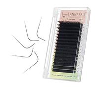 ANNAFRIS Volume Individual Eyelash Extension 0.10mm LU M Curl 8-15mm Mix Natural Eyelashes Synthetic Mink Classic Single False Lashes Matte Black Lash Extensions Supplies(0.10-LU Curl,(8-15mm) Mix)